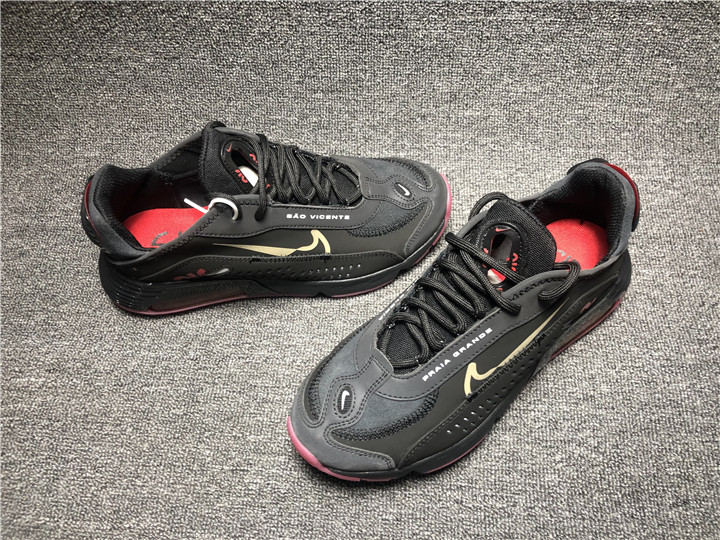 New Men Nike Air Max 2090 Black Peach Red Running Shoes